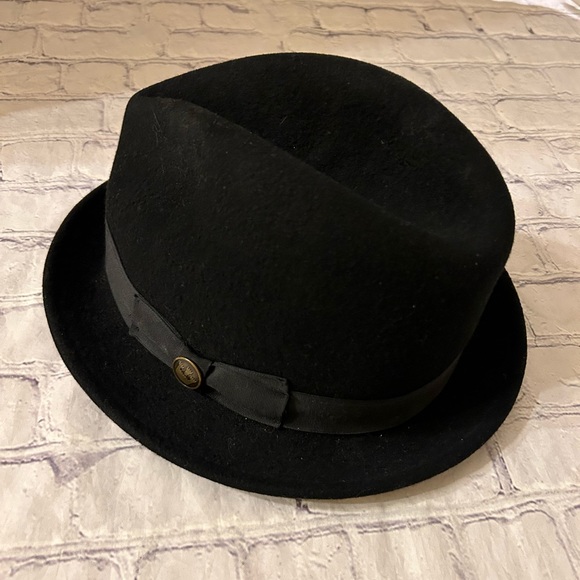 GOORIN BROS. FEDORA WOOL MENS HAT WITH FABRIC BAND AND BUTTON DETAIL - Picture 5 of 7